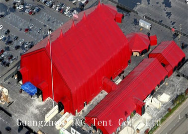 Estructura de acero del marco ligero de las tiendas del acontecimiento de la boda del color rojo con la pared del panel de bocadillo