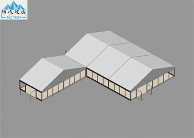 10x15m / cubierta de PVC blanca Warehouse del piso de madera al aire libre de la tienda del 10x5m para el estilo comercial del europeo de la recepción