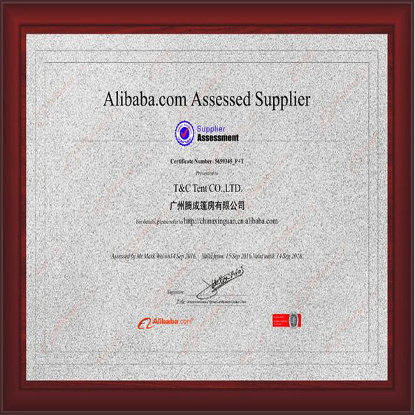 China T&amp;C TENT CO.,LIMITED certificaciones